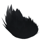 black fluffy bunny tail