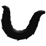 Black Fluffy Cat Tail