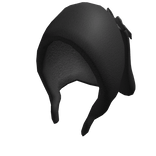 Black Fluffy easter bunny hat