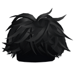 Black Fluffy Middle Swept Hair