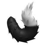 black fluffy tail