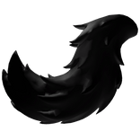 Black Fluffy Wolf Tail