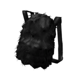 Black Fur Backpack