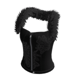 Black Fur Corset