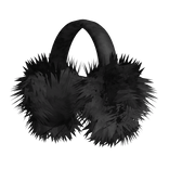 black fur fuzzy chunky earmuffs