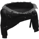 Black Fur Shoulder Hoodie 