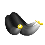 Black Fur tail with Rings