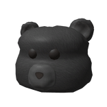 Black Fuzzy Bear Beanie