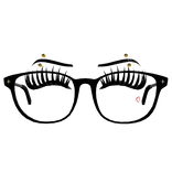 Black Glasses and Lashes