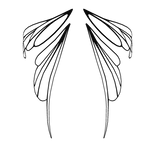 Black Gleaming Fairy Wings