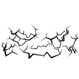 Black Glitched Lightning Aura Top