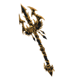 Black Gold Skull Trident
