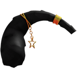 Black Gold Star Chained Fluffy Tail