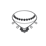 ☆ Black Goth Bat Necklace ☆