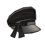 Black Goth Captain Cap