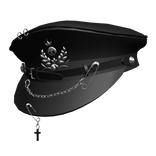 Black Goth Captain Hat