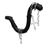 Black Goth Chain Cross Tail