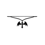 Black Goth Cross Necklace
