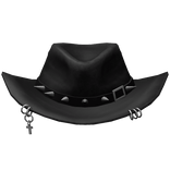 Black Goth Grunge Hat w/ Cross 