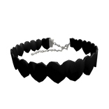 Black Goth Heart Choker - Dark Aesthetic Chain UGC