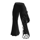 ♾️ Black goth one-leg fishnet pants