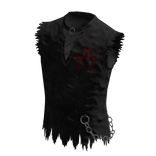 ♾️Black goth punk anarchist torn vest