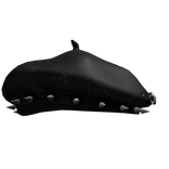 Black Goth Spiked Beret 