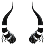 Black Gothic Horns w/ Chains
