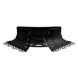 † : black gothic laced up bow choker (3.0)
