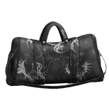 Black Gothic Leather Handheld Duffel Bag