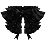 black gothic ruffle choker w/ bow