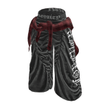 Black Gothic Shirt-Tied Wide-Leg Pants [PBR]