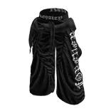 Black Gothic Shirt-Tied Wide-Leg Pants [PBR]