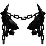 Black Gothic Skull Chained Horns 