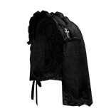 † black gothic victorian lace veil headpiece
