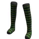 Black Green | Leg Warmers Thigh High Socks