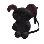 Black Grumpy Bunny Backpack - 1.0