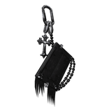 Black Grunge Silver Waist Wallet Keychain