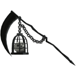 Black Grunge Skeleton Cage Giant Scythe