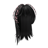 Black Hair With a Pink Racoon Tail Gyaru Emo