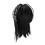 Black Hair With a White Racoon Tail Gyaru Emo