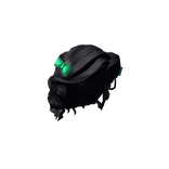 Black Hair with Teal Bows