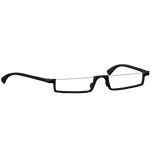 Black Half-Lens Y2K Glasses