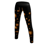 Black Halloween Pants Orange Pumpkin Glow Bat