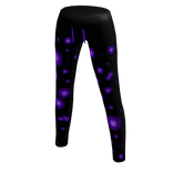 Black Halloween Pants Purple Pumpkin Glow Bat