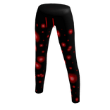 Black Halloween Pants Red Pumpkin Glow Bat Demon