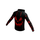 Black Halloween Sweatshirt Red Pumpkin Glow Bat