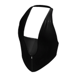 Black Halter Party Tank Crop Top