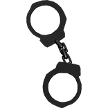 black hanging handcuffs
