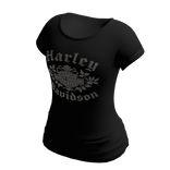 Black Harley Davidson Y2K Goth Emo Top Shirt Skirt